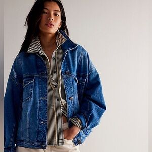 Free People Blue Jean Jacket